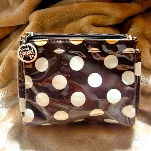 Henri Bendel Polka dot cosmetic bag
